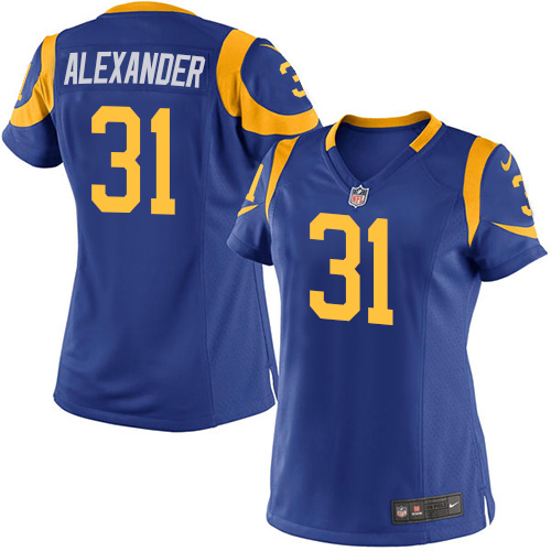 Women's Elite Mo Alexander Nike Jersey Royal Blue Alternate - #31 NFL Los Angeles Rams